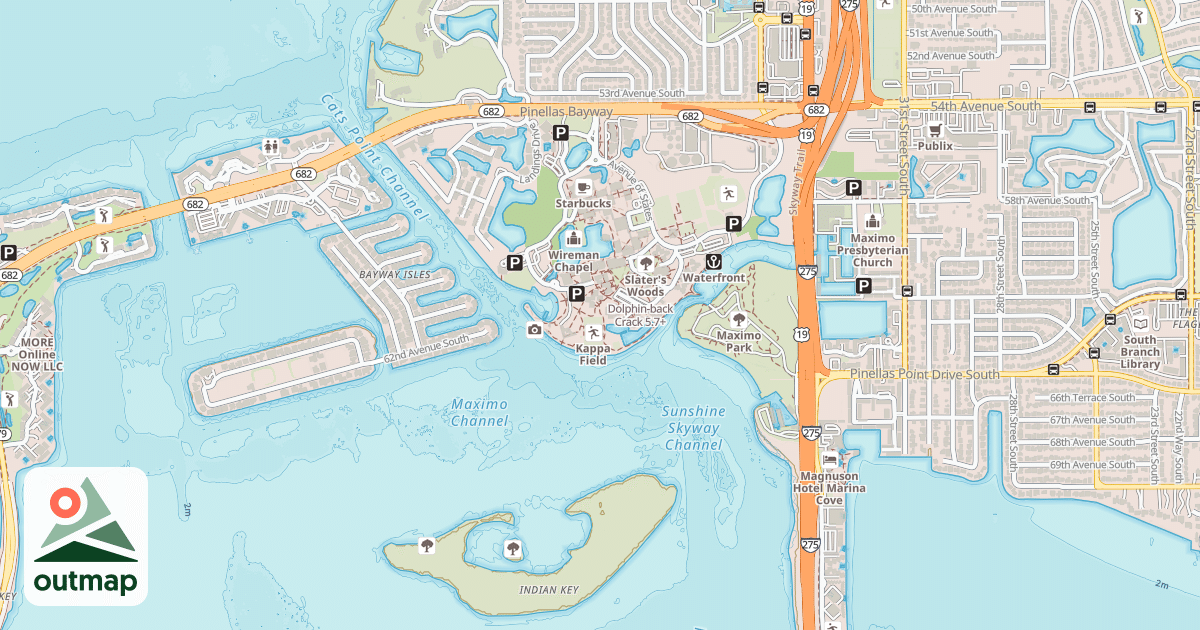 Map of Dolphin-back Crack in Pinellas