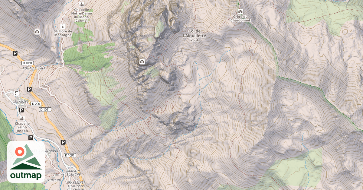 Map of refuge du Clot des Vaches