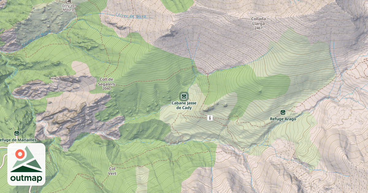 Map of Cabane Jasse de Cady