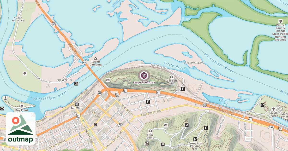 Map of Large Roof Area