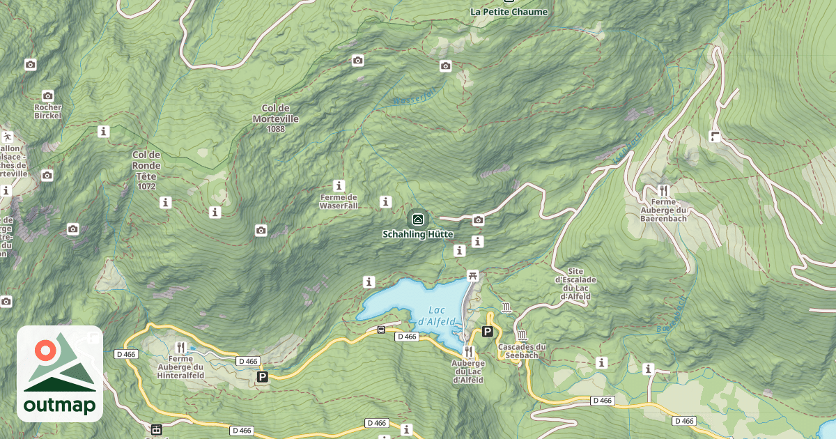 Map of Schahling Hütte