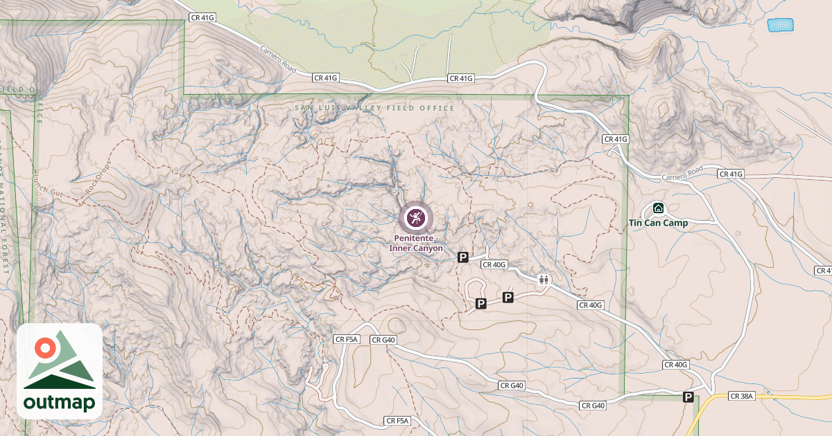 Map of Penitente - Inner Canyon