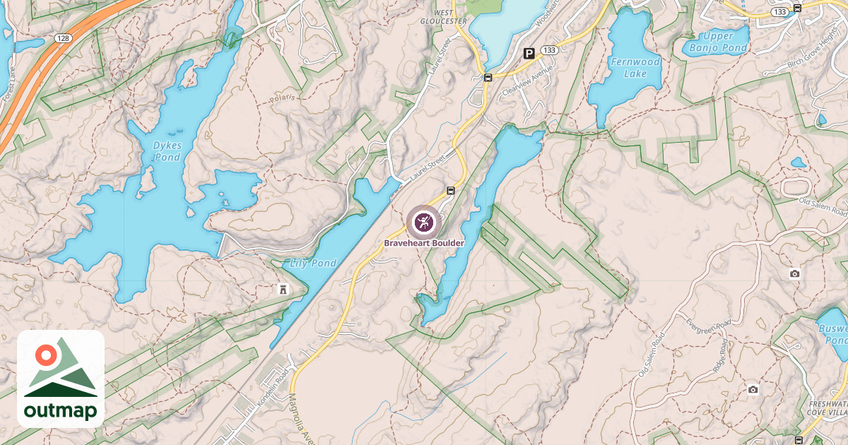 Map of Braveheart Boulder