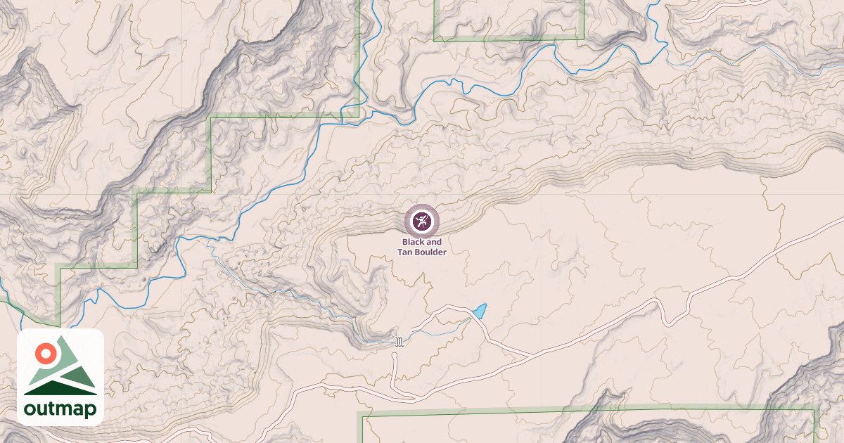 Map of Black and Tan Boulder