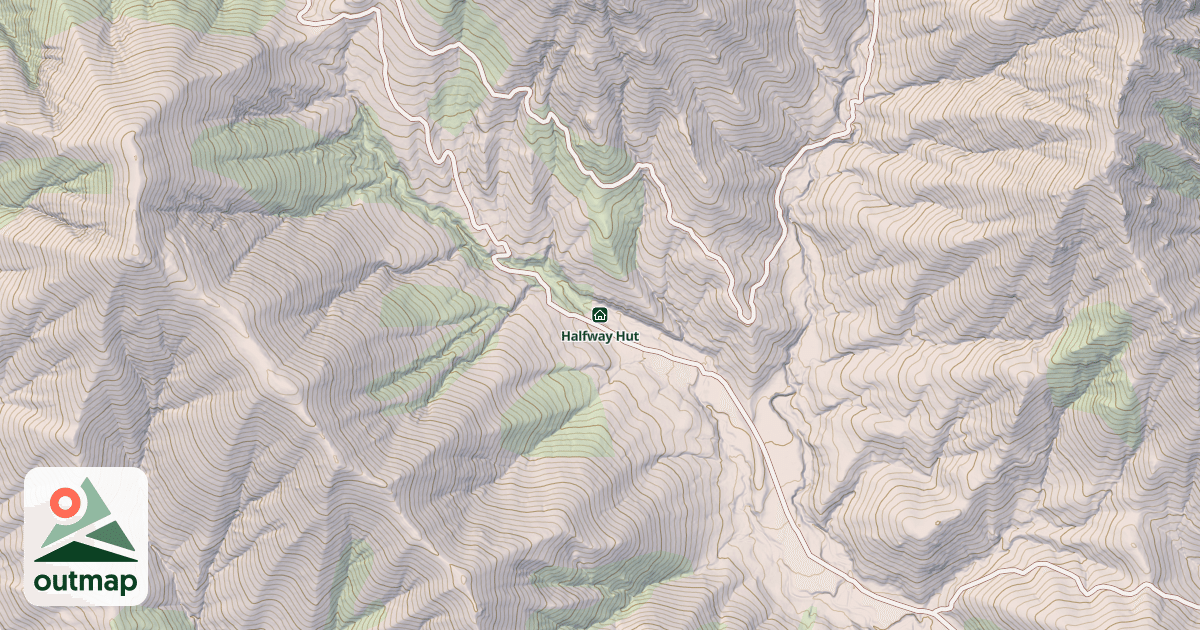 Map of Halfway Hut