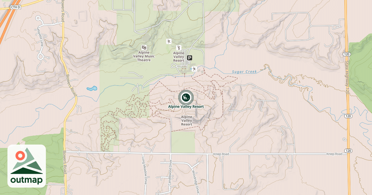 Map of Alpine Valley Resort