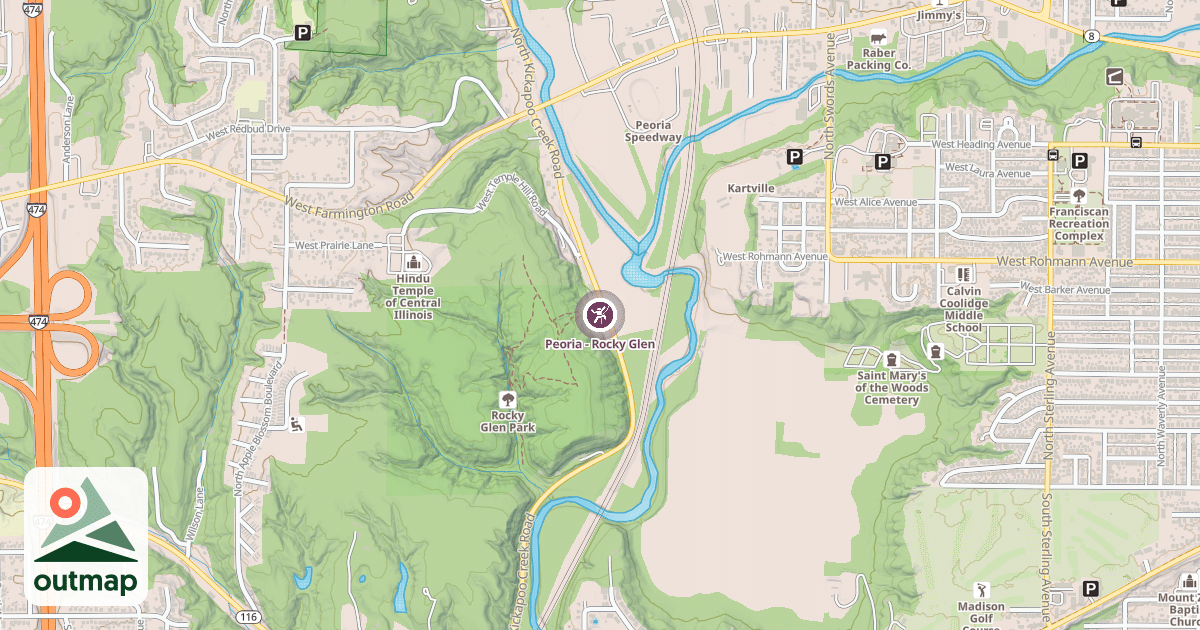 Map of Peoria - Rocky Glen