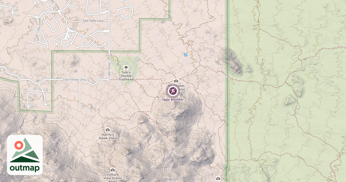 Map of Iggy Boulder
