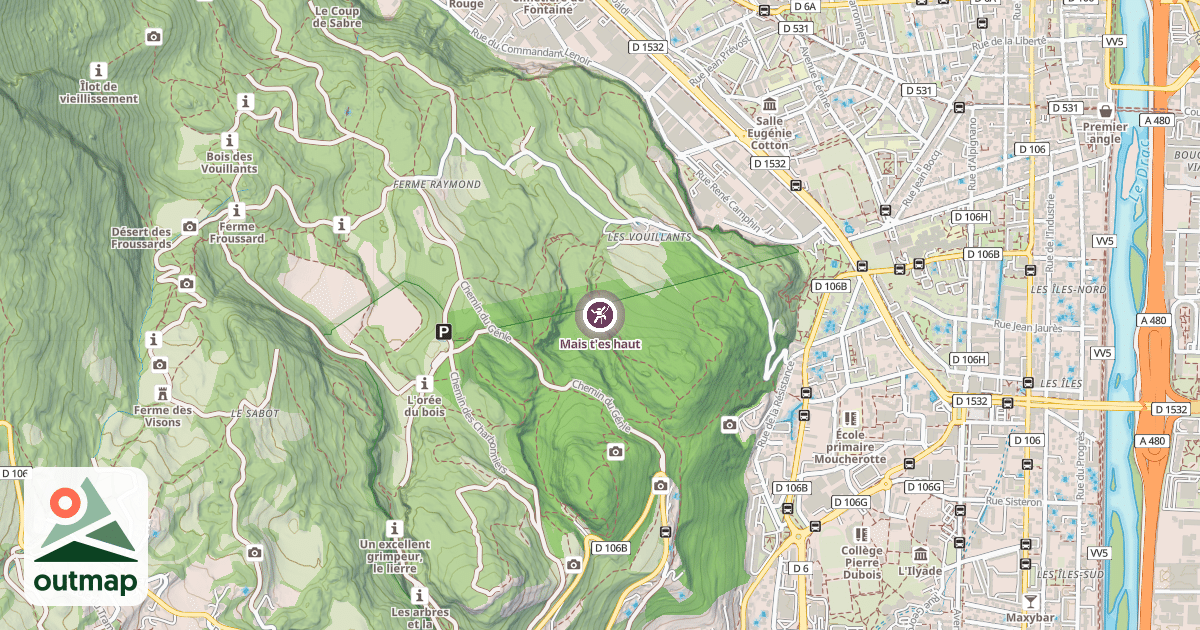 Map of Mais t'es haut