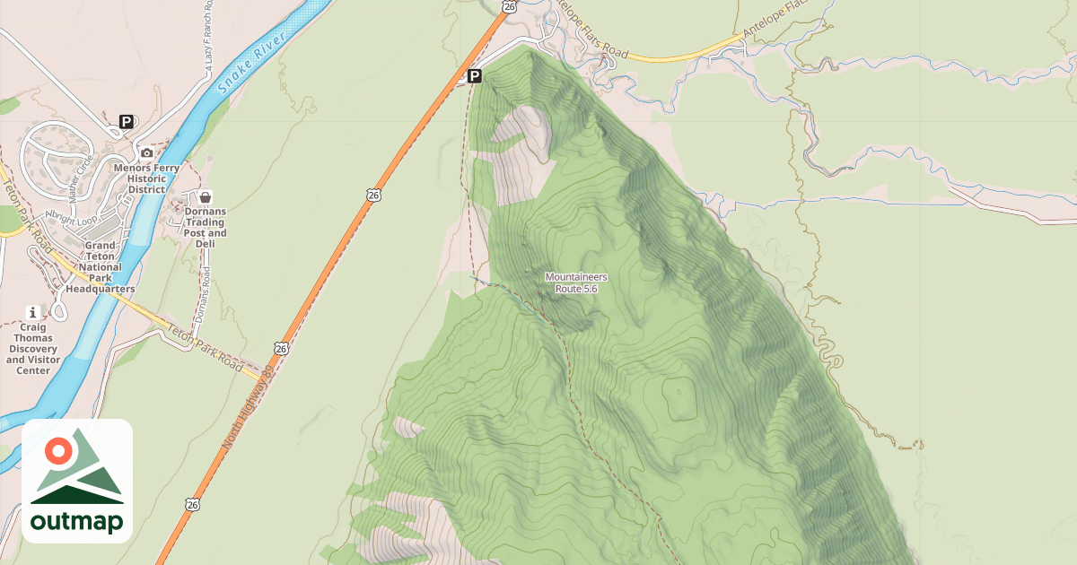 Map of Mountaineers Route