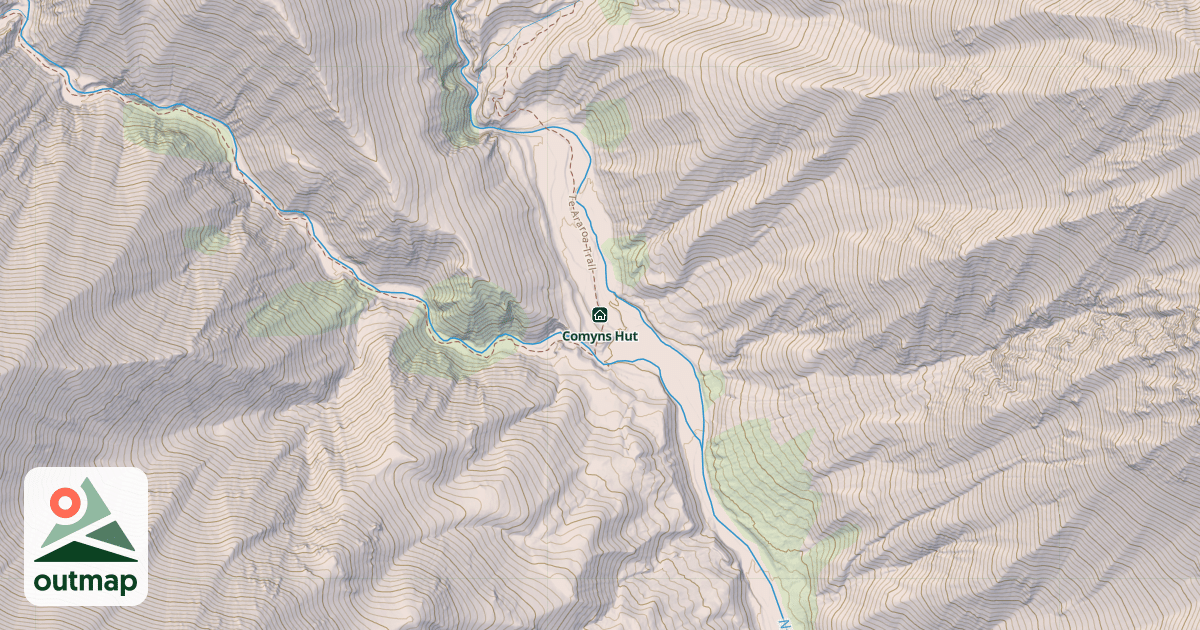 Map of Comyns Hut