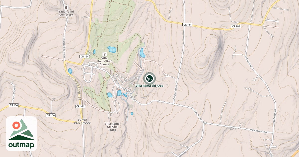 Map of Villa Roma Ski Area