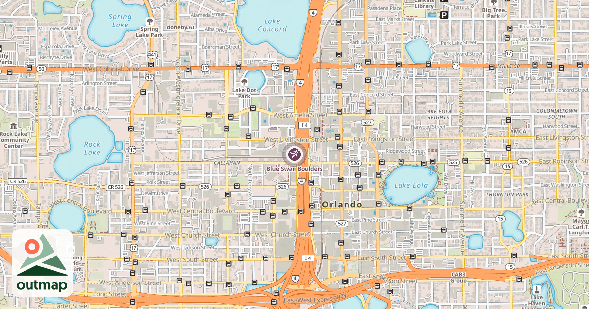 Map of Blue Swan Boulders