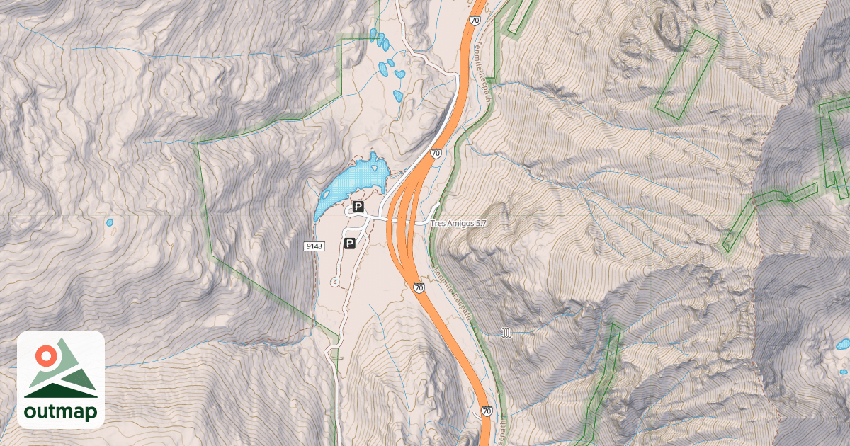 Map of Tres Amigos