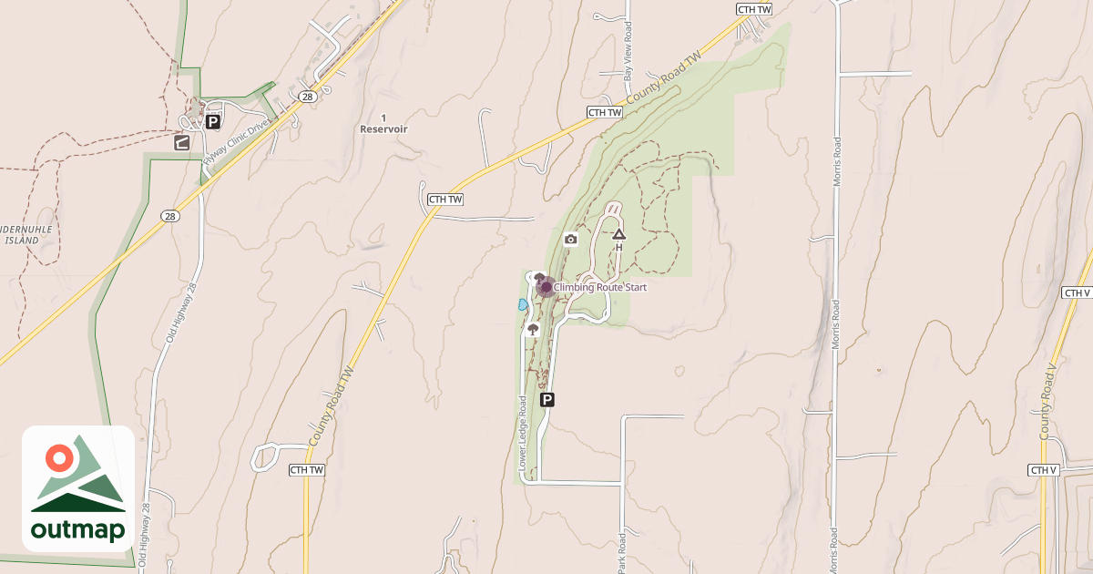 Map of Climbing Route Start