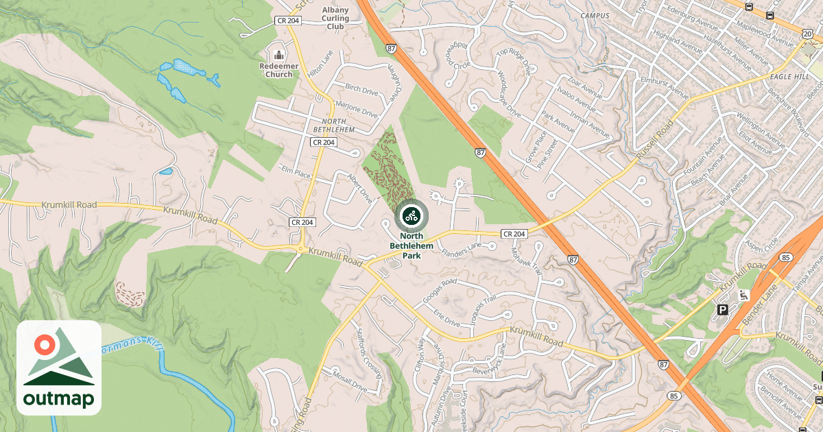 Map of North Bethlehem Park
