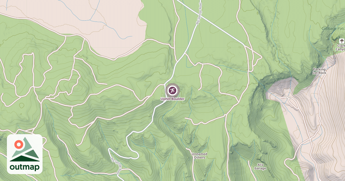 Map of Uphill Boulder