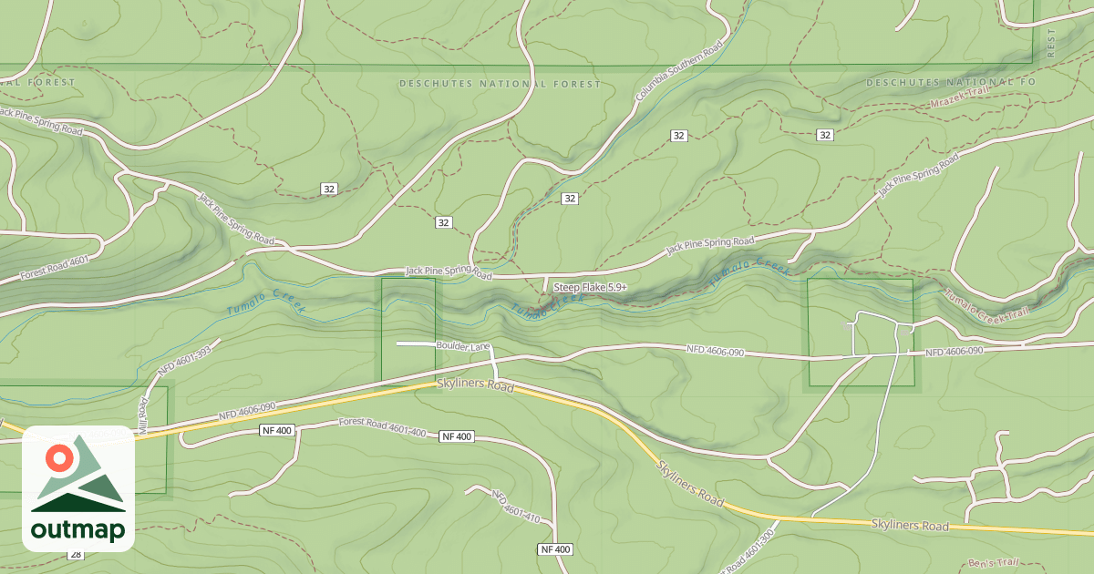 Map of Steep Flake