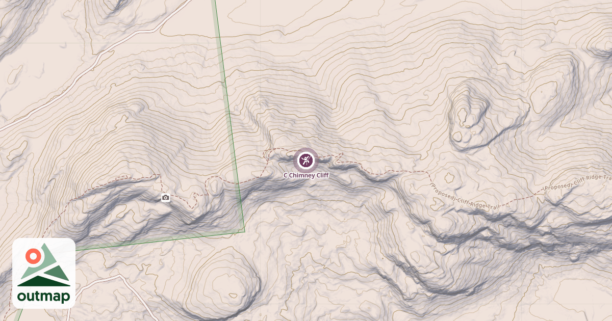 Map of C Chimney Cliff