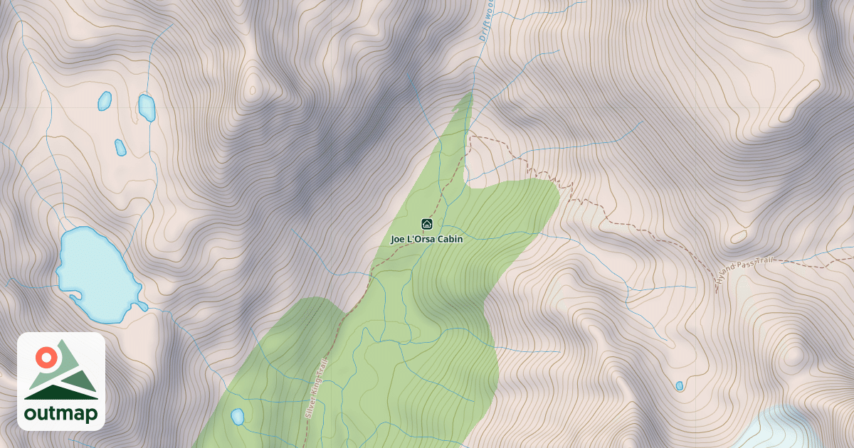 Map of Joe L'Orsa Cabin