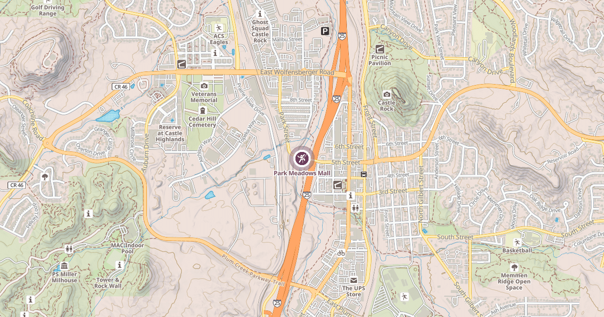 Map preview of Park Meadows Mall