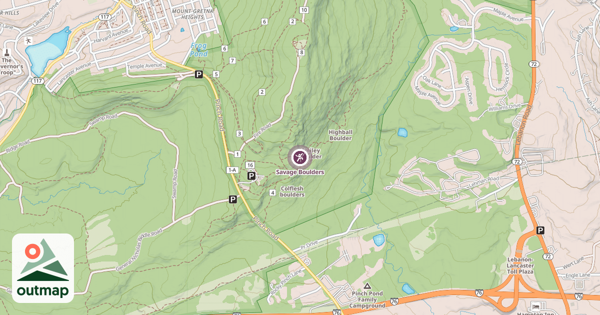 Map of Savage Boulders
