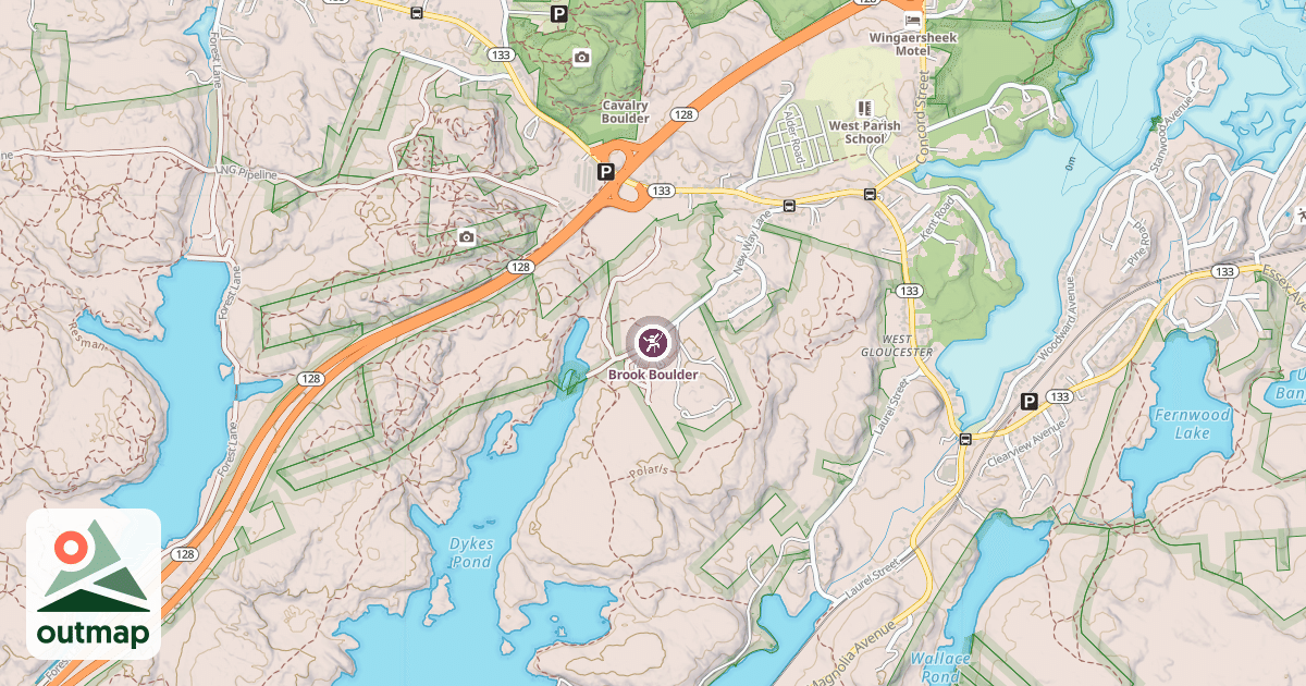 Map of Brook Boulder