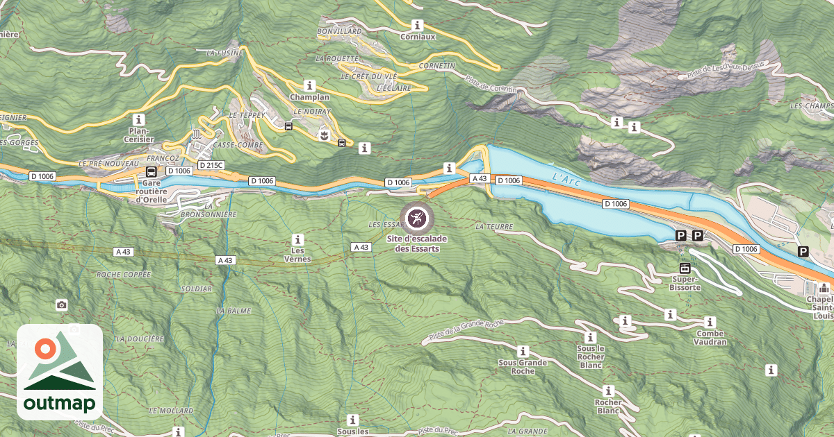 Map of Site d'escalade des Essarts