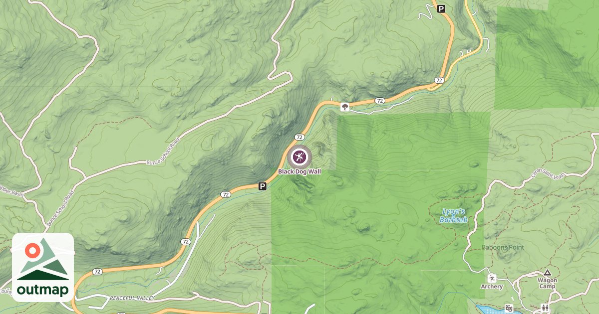 Map of Black Dog Wall