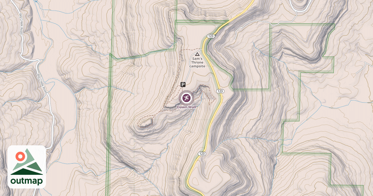 Map of Dawn Wall