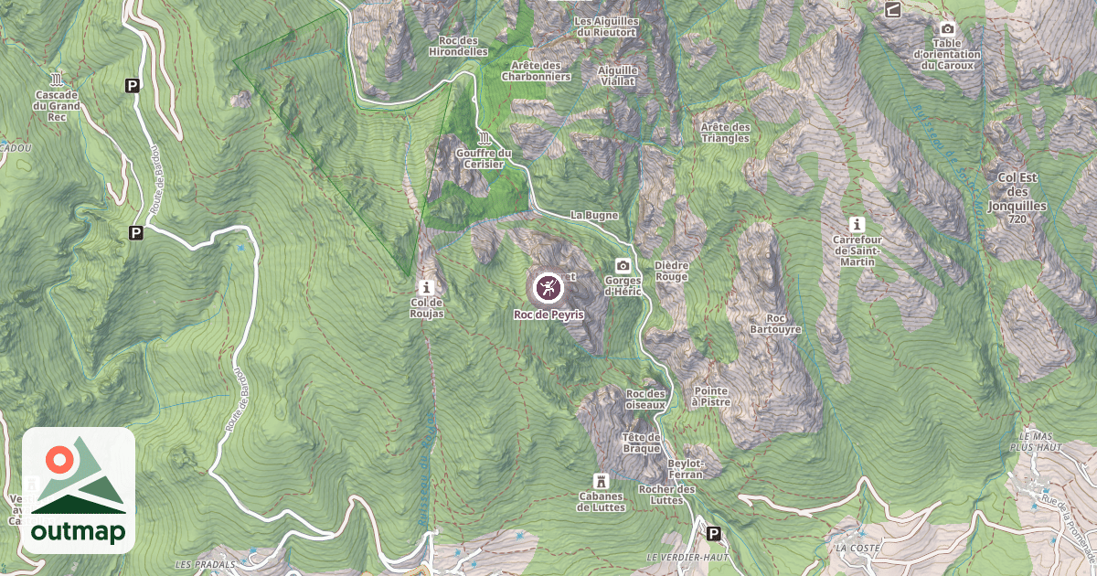 Map of Roc de Peyris