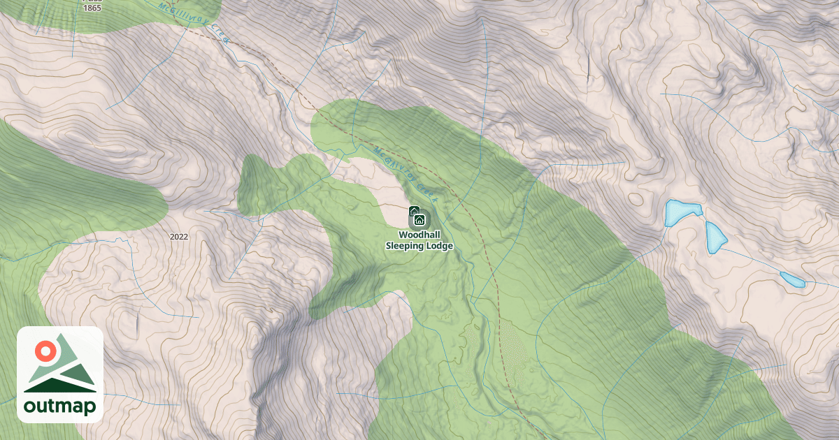 Map of Woodhall Sleeping Lodge