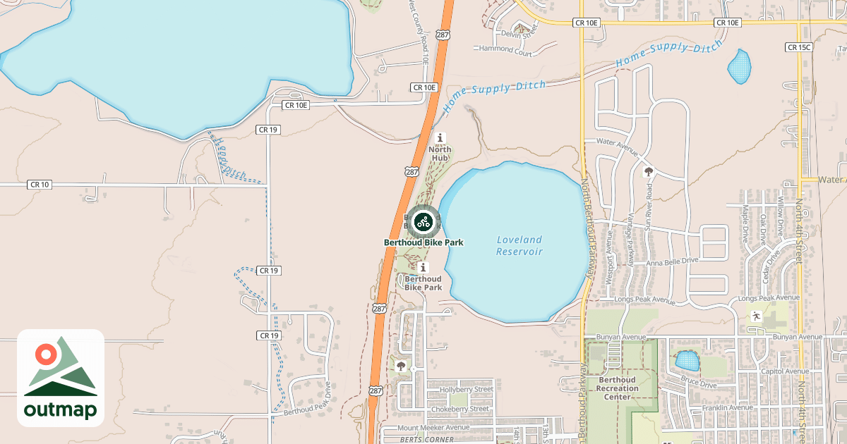 Map of Berthoud Bike Park