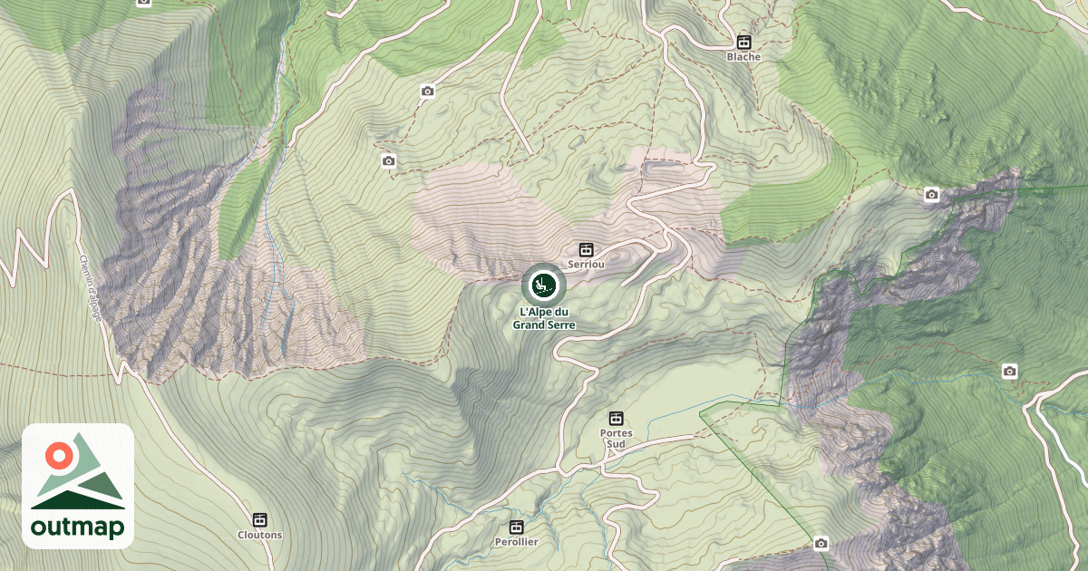 Map of L'Alpe du Grand Serre