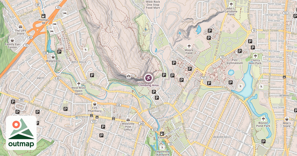 Map of Climbing Area