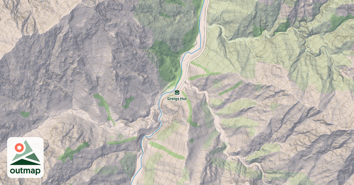 Map of Greigs Hut