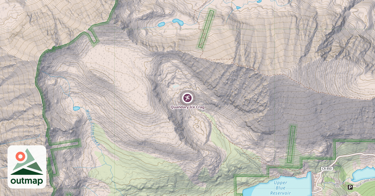Map of Quandary Ice Crag