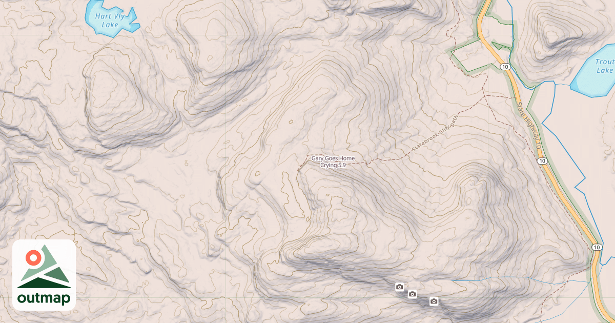 Map of Gary Goes Home Crying