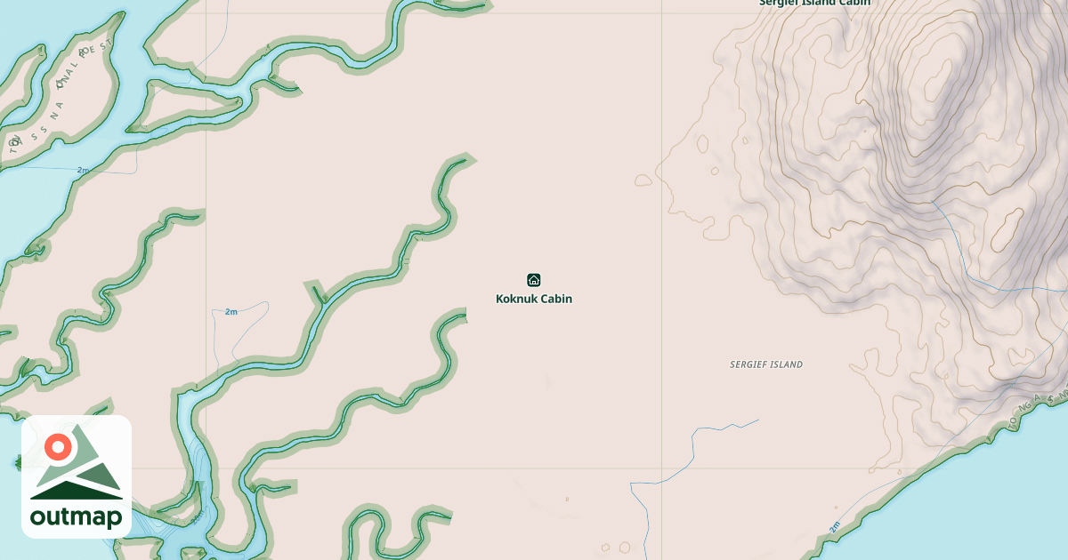Map of Koknuk Cabin