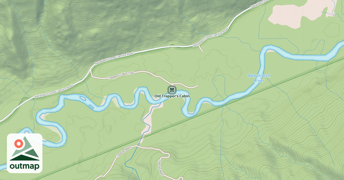 Map of Old Trapper's Cabin