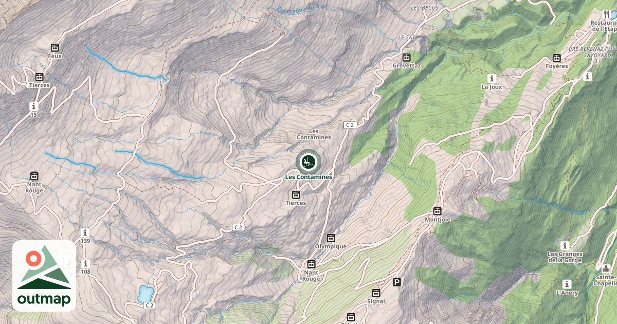 Map of Les Contamines