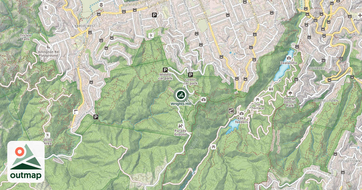 Map of Wrights Hill