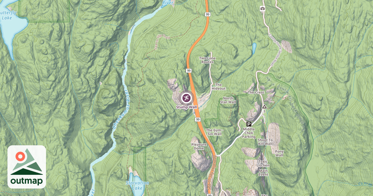 Map of Stump Wall