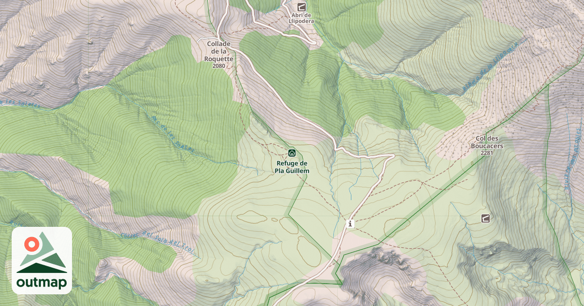 Map of Refuge de Pla Guillem