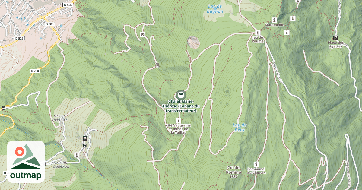Map of Chalet Marie-Thérèse (Cabane du transformateur)