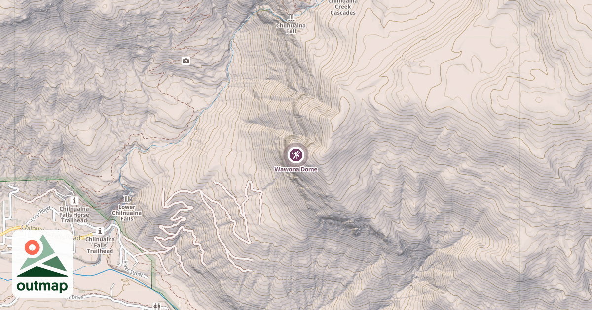 Map of Wawona Dome