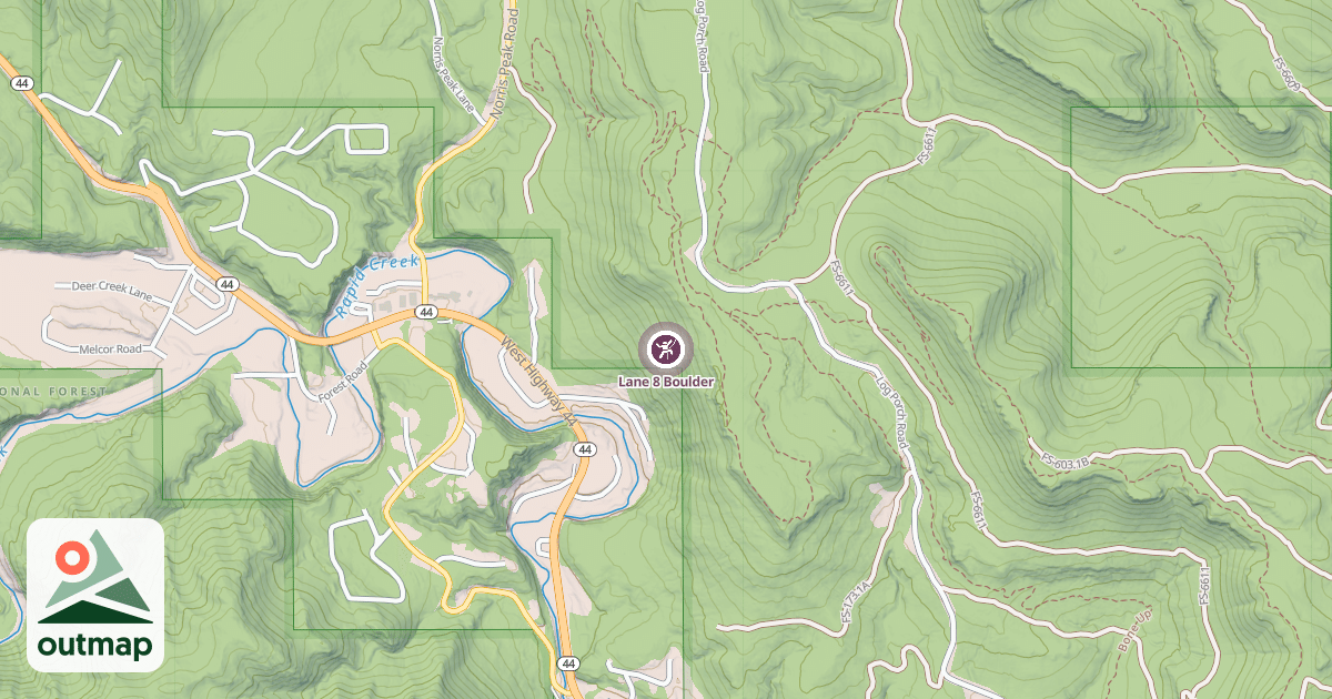 Map of Lane 8 Boulder