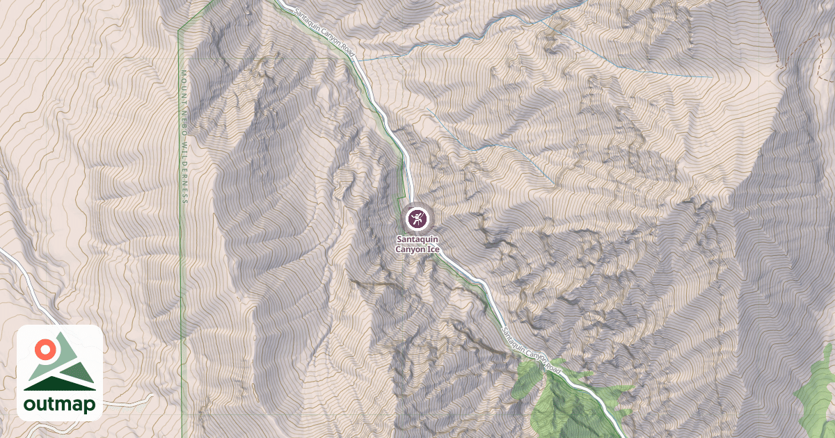 Map of Santaquin Canyon Ice