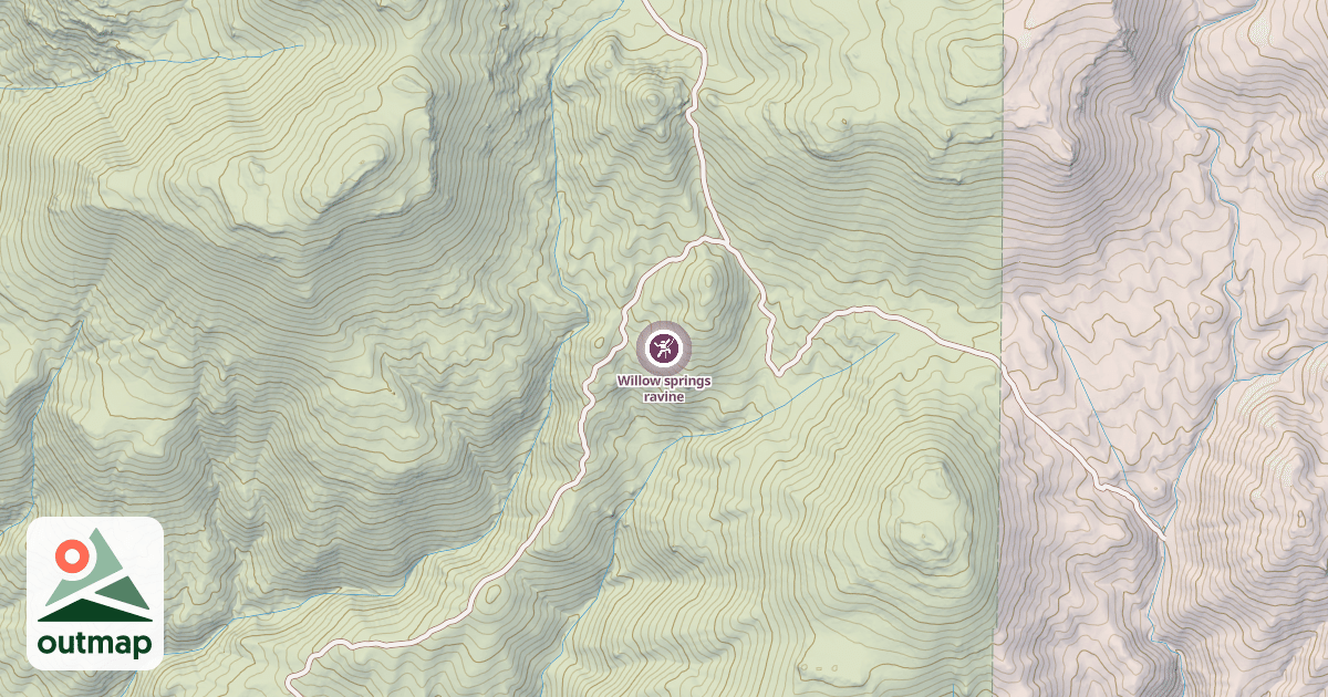 Map of Willow springs ravine