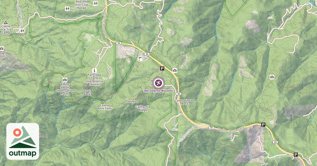 Map of 360 Degree Boulder